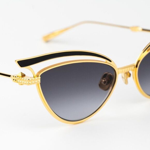 Valentino Women Sunglasses Titanium Gold Grey Cat Eye V - GLASSLINER VLS-118A-55 main image 6